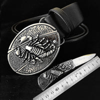 Smooth Buckle For Self-defense Trendy Punk-style Belt Buckle With A Distinctive Look