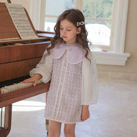 Girl's Sweet Vest And Skirt Two Piece Suit