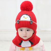 Boys And Girls Knitted Scarf Warm Winter Hat