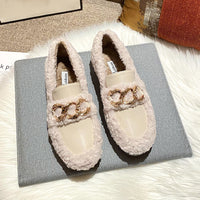 Women Winter Outer Wear Thick Soled Plus Velvet Slippers