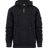 Men's Loose Sweater Half Zipper Hooded Sweatshirt