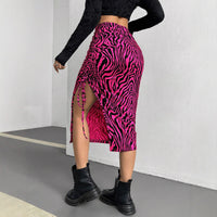 Women's Casual And Versatile Fashion Hot Pink Skirt