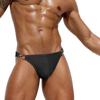 Men's Fashion Metal Buckle Swimming Trunks