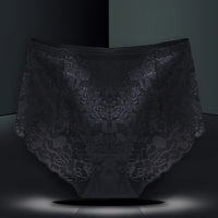 Women's Mid-High Waist Lace Underwear Plus Size