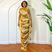 Sleeveless Slash-neck One-shoulder New Dress