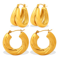 Personalized Minimalist Irregular Earrings, Stylish And Versatile Round U-shaped High-end Women's Earrings.