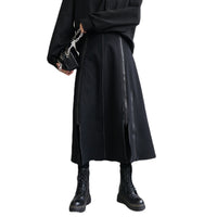 Womens Mid-Length Asymmetrical A-Line Skirt