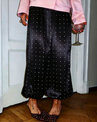 Versatile White Polka-Dot Pants For Women