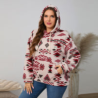 Loose Casual Long Sleeves Plush Large Pocket Top