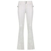 Women's New Sexy Low-waist Side Pockets Retro Slim-fit Micro Trousers Casual Trousers