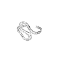 Womens Luxury High-end C-shaped Geometric Open Bangle