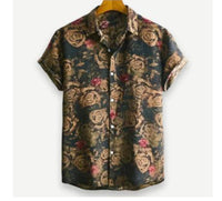 European And American Summer Printed Casual Men's Shirt