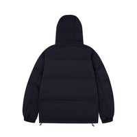 Color Collision Design Velcro Bread Suit Hooded Cotton Jacket
