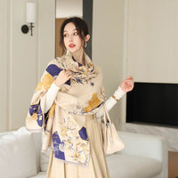 Age-reducing Yellow Cashmere-like Thick Warm Scarf