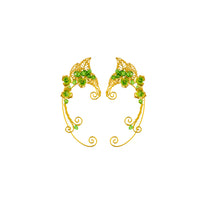 Original Retro Green Handmade Graceful Cross-border Non-piercing Ear Clip