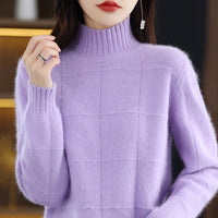 High Collar Loose Short Knitted Sweaters