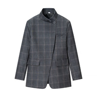 Casual Irregular One Grain Buckle Pattern Coat For Women