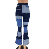 High Waisted Hip Flared Trousers
