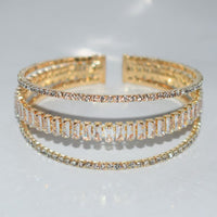 Three-layer Openwork Rhinestone Zircon Personalized Trendy Bracelet