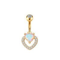 Personalized Zircon Butterfly Round Belly Button Ring