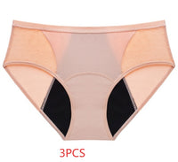 Thin And Large Size Four-layer Physiological Pants Lace Mid-waist