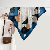 High-profile High-grade Korean Color Matching Floral Printed Scarf