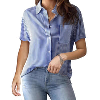 New Casual Striped Cardigan Top With A Printed Pattern