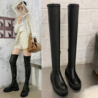 New Fashion Round Toe Square Heel Over The Knee Long Boots