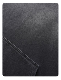 Washed Gradient Worn Hooded Sweater For Men
