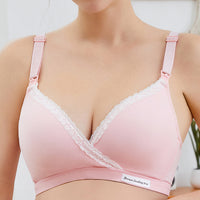 Cross Nursing Bra Without Steel Ring Double Buckle Pregnant Women