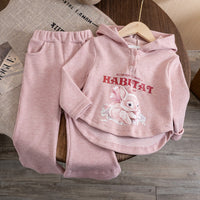 Children's Western Style Hooded Sweater Rabbit Suit