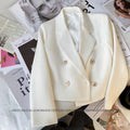 Solid-color  Slimming Short Blazer With Long Sleeves
