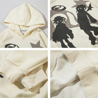 Creative Cartoon Foam Printed Hoodie Casual Top