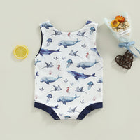 Boys Fashion Simple Printed Sleeveless Vest Garments