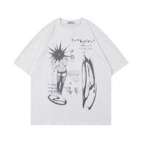 Fuzzy Printed 250g Heavy Short-sleeved T-shirt