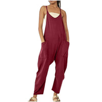 Zipper Pocket Sling Pants Jumpsuit