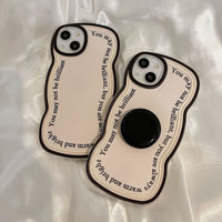 Ring English Twist Bracket Mobile Phone Case