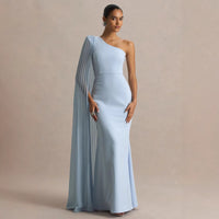 Draped Off The Shoulder Long Dress For Women