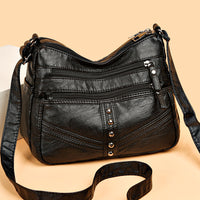 Ladies New High-grade Soft Leather Messenger Bag Vintage Leather