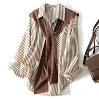 Shawl Design Niche Striped Shirt