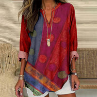 Womens Fashion Long-sleeve 3D Digital Shirt