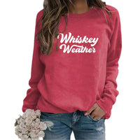 Lettered Casual Round Neck Long Sleeve Loose Sports Fashion Sweater