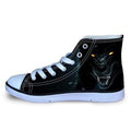 High-top Wolf Printed Canvas Shoes