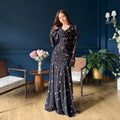 Womens Stylish V-neck Cinched-waist Floral Elegant Dress