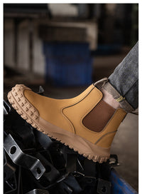 Plus Size Labor Protection Steel Toe Cap Anti-smashing And Anti-stab Safety Shoes