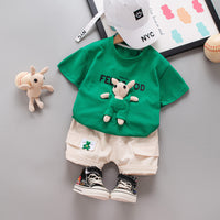 Children's Summer Short-sleeved Shorts Suit