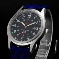 Watches Fabric Band Military Calendar Army Clock