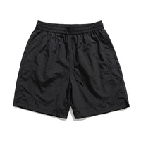 Retro Waterproof Solid Color Sports Ice Silk Shorts Loose Wide Leg