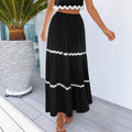 New Womens Simple Ruffled Hemline Skirt