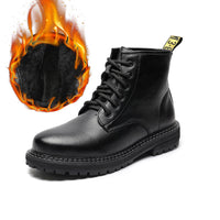 Martin  Men's High-top Black Leather Boots